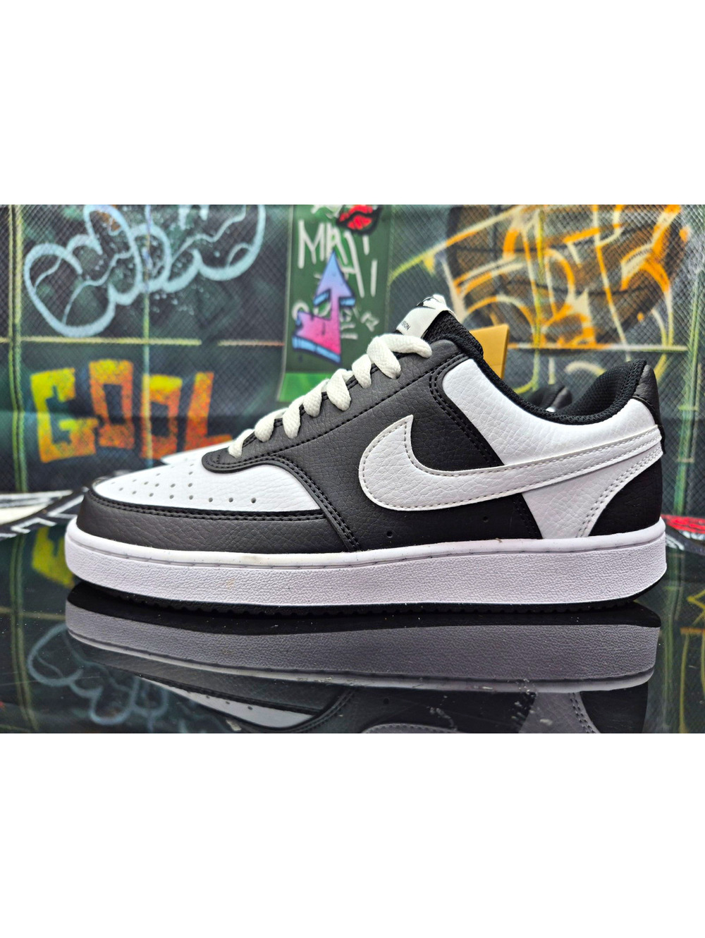 Nike Court Vision Next Nature Low Top Oreo Panda Sneaker Black/White 8w 6.5m NEW